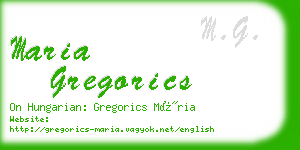 maria gregorics business card